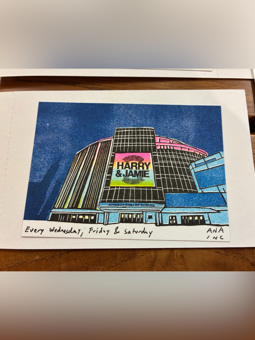 Harry Styles NYC Pop-Up Inciardi Mini Print - MSG Every Wednesday Friday & Sat